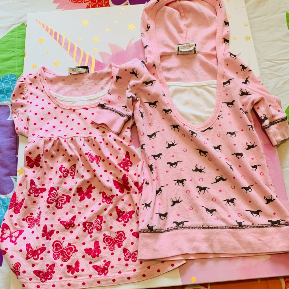 Knit Works- Butterfly and Horse Print tops bundle